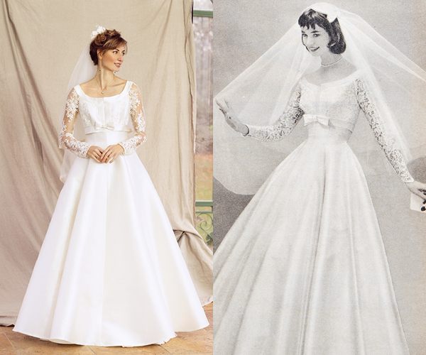 The vintage wedding dress