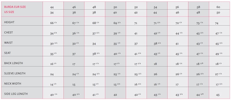 Burda Measurement Guide
Burda Measurement Guide