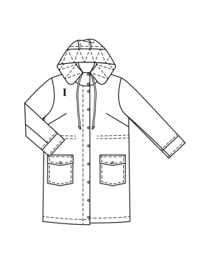 Parka con chaqueta interior de gabardina #401 | Burda Curvy 04/23