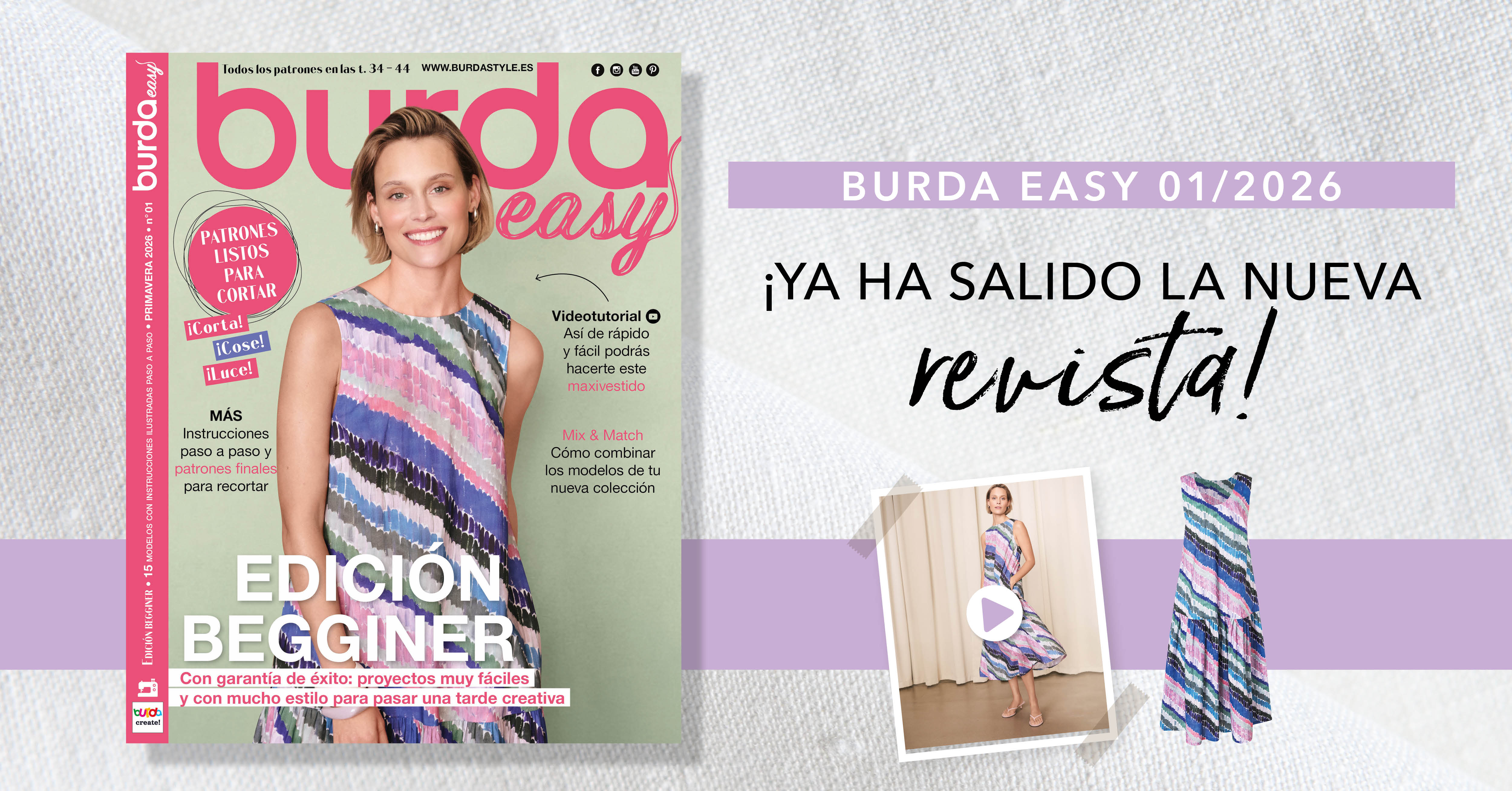 Costura: empieza bien con burda easy de marzo-abril de 2026