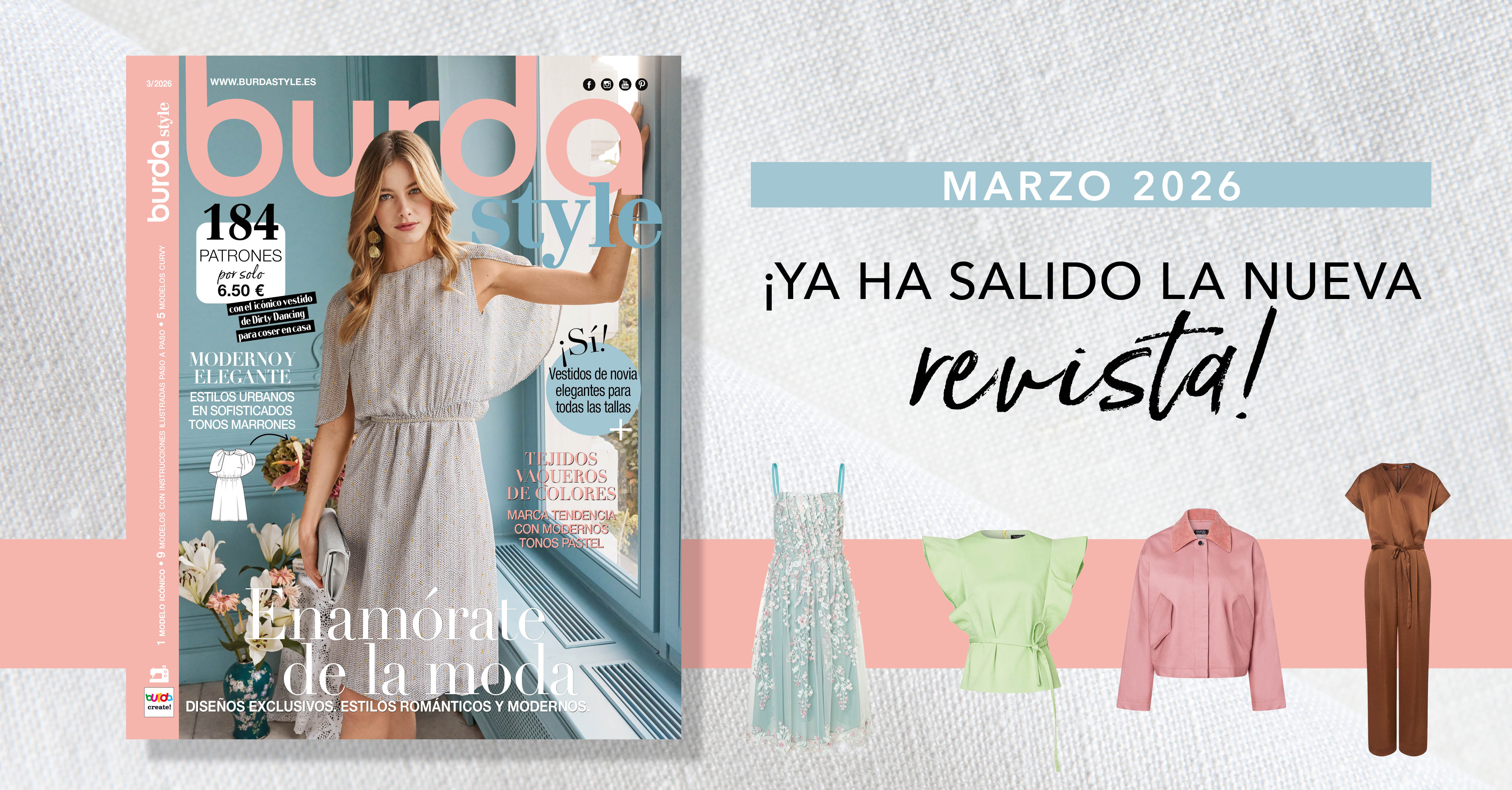 «Enamórate de la moda»: el nuevo burda style de marzo de 2026