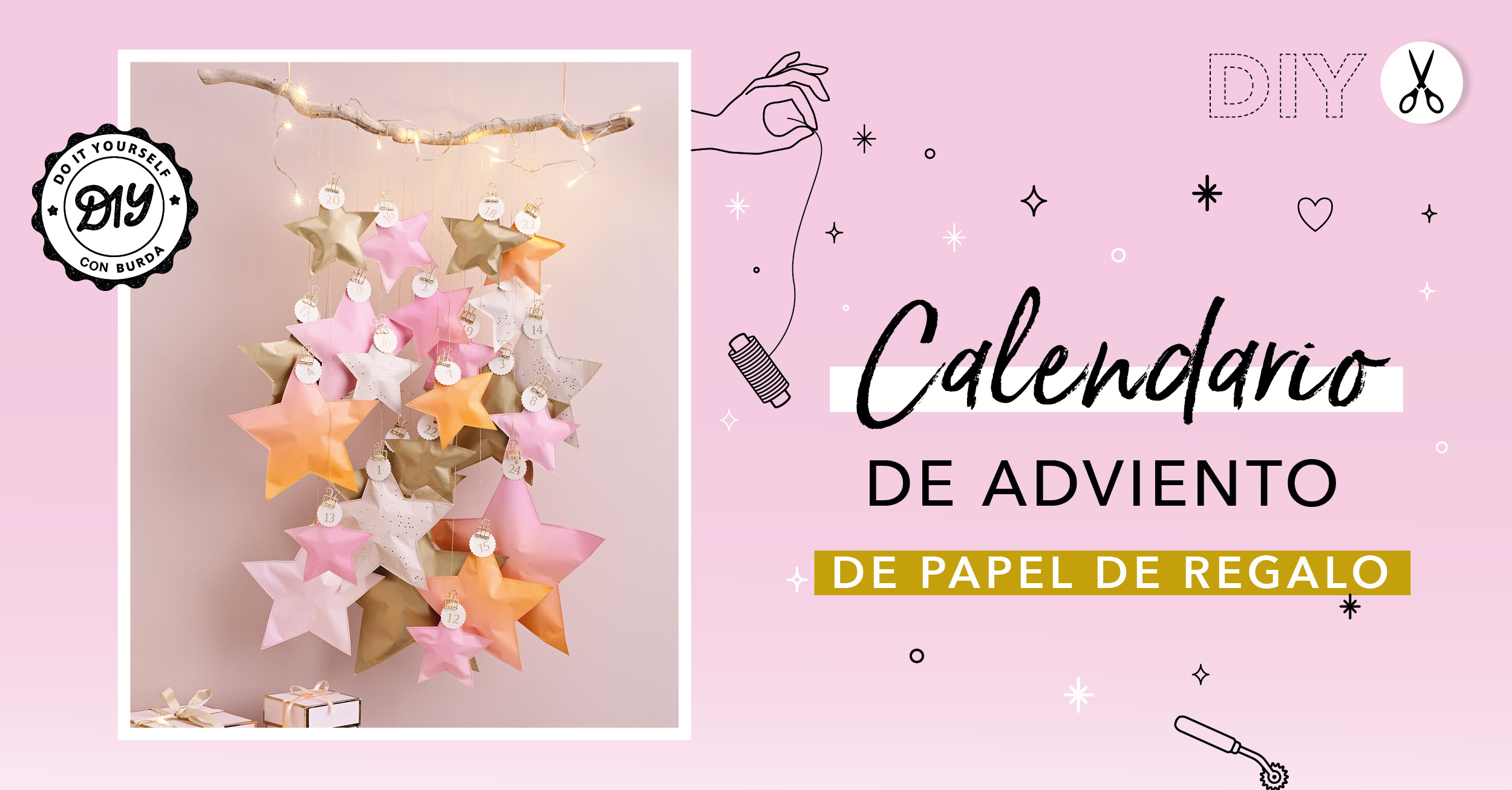 DIY: coser un calendario de Adviento festivo