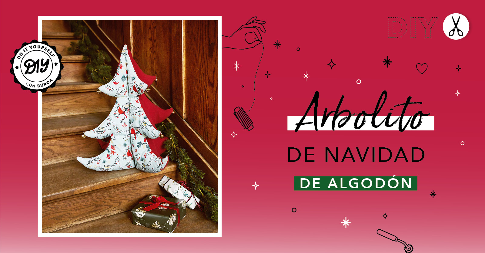 DIY: coser un arbolito de Navidad en tela