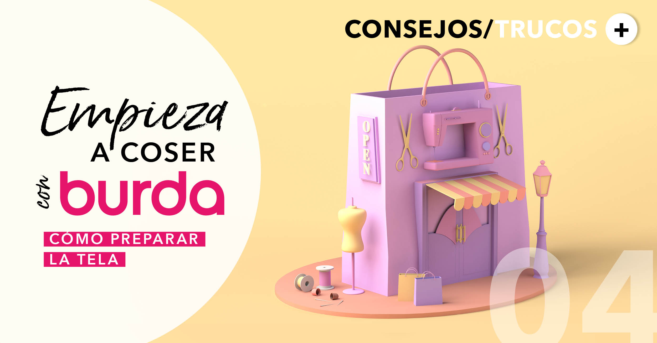 Empieza a coser con burda: cómo preparar la tela