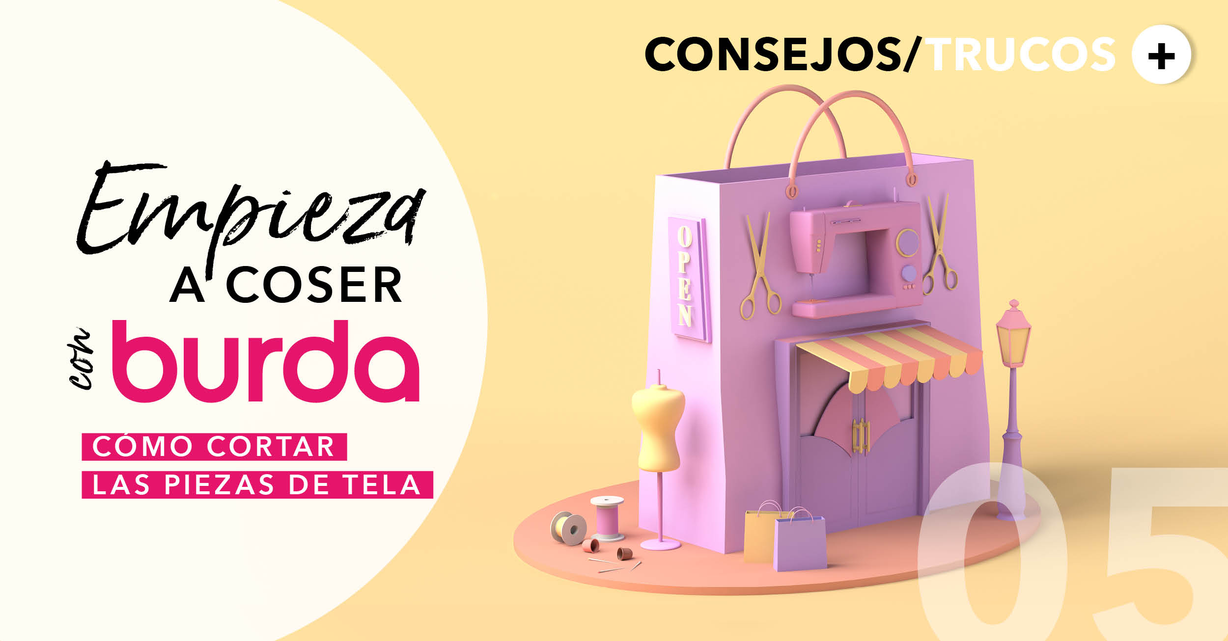 Empieza a coser con burda: ¿cómo cortar las piezas del patrón?