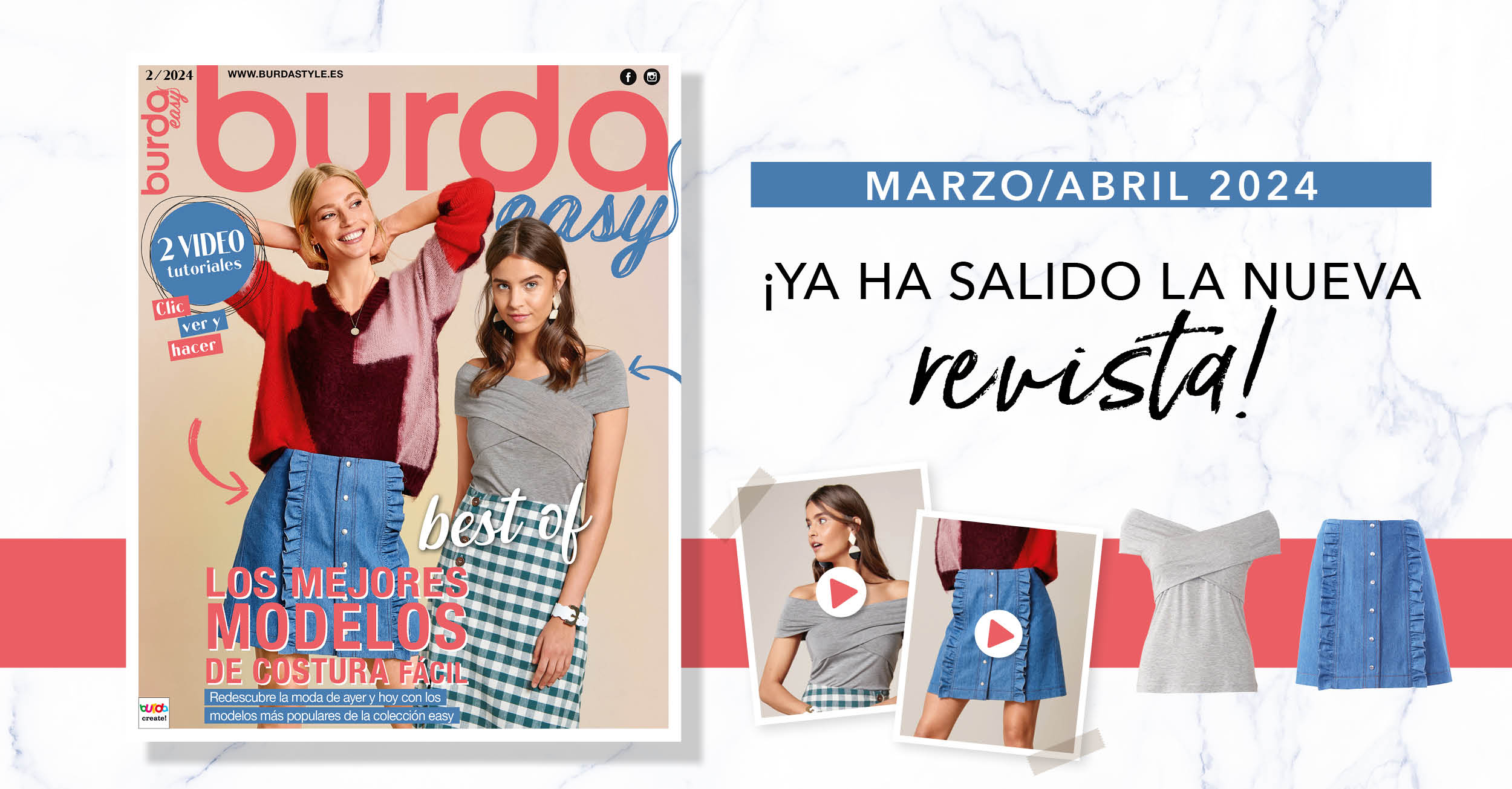 Marzo/Abril 2024: ¡el nuevo número de burda easy!