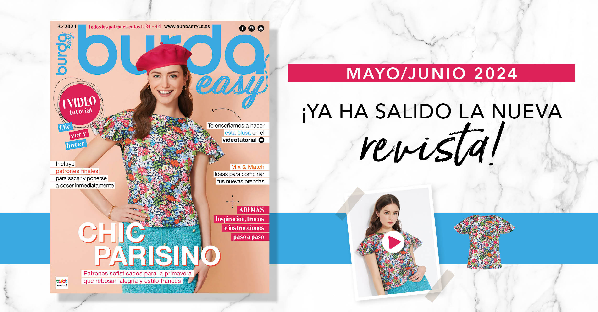 Mayo/junio 2024: ¡el nuevo número de burda easy!
