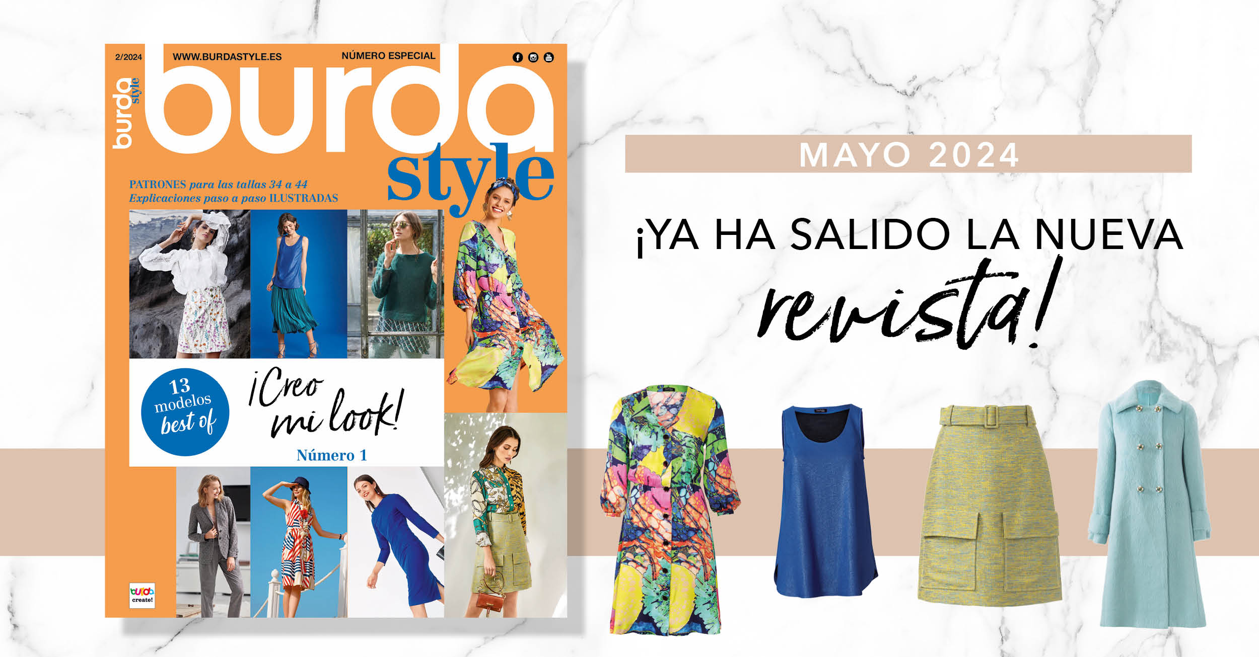 Mayo de 2024: "¡Creo mi look!", ¡el nuevo número especial de burda style!