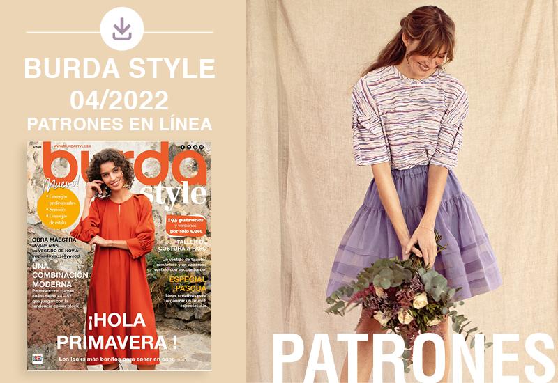 La colección de patrones en PDF del número de abril de Burda Style ya está en línea.