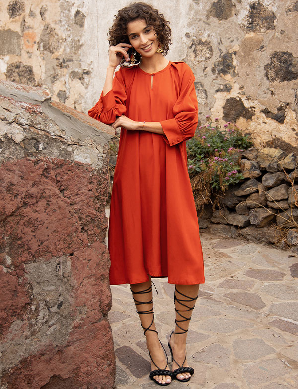 Vestido de viscosa #115 | Burda Style 04/22