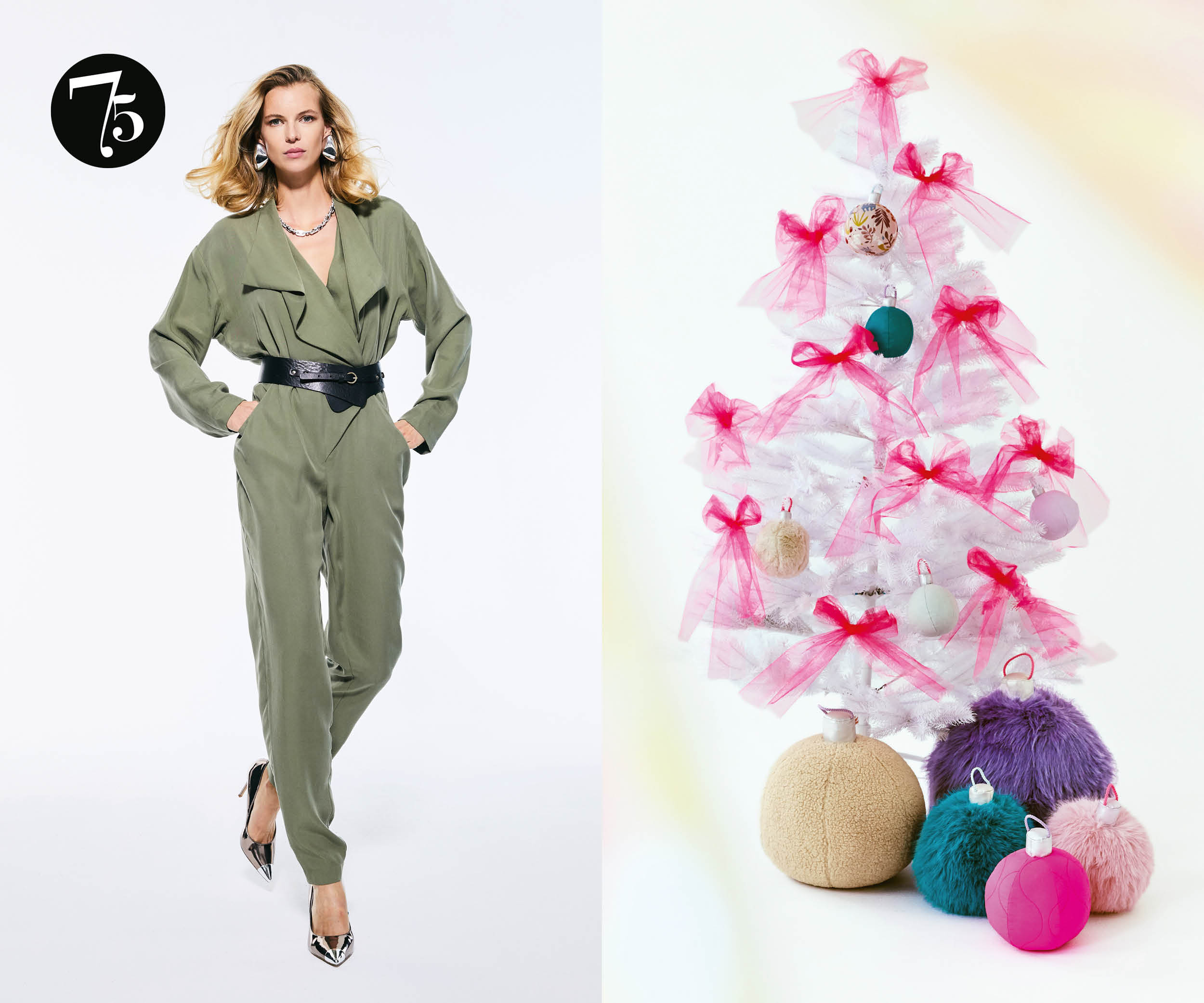 El modelo vintage y 3 adornos navideños para coser El modelo vintage y 3 adornos navideños para coser