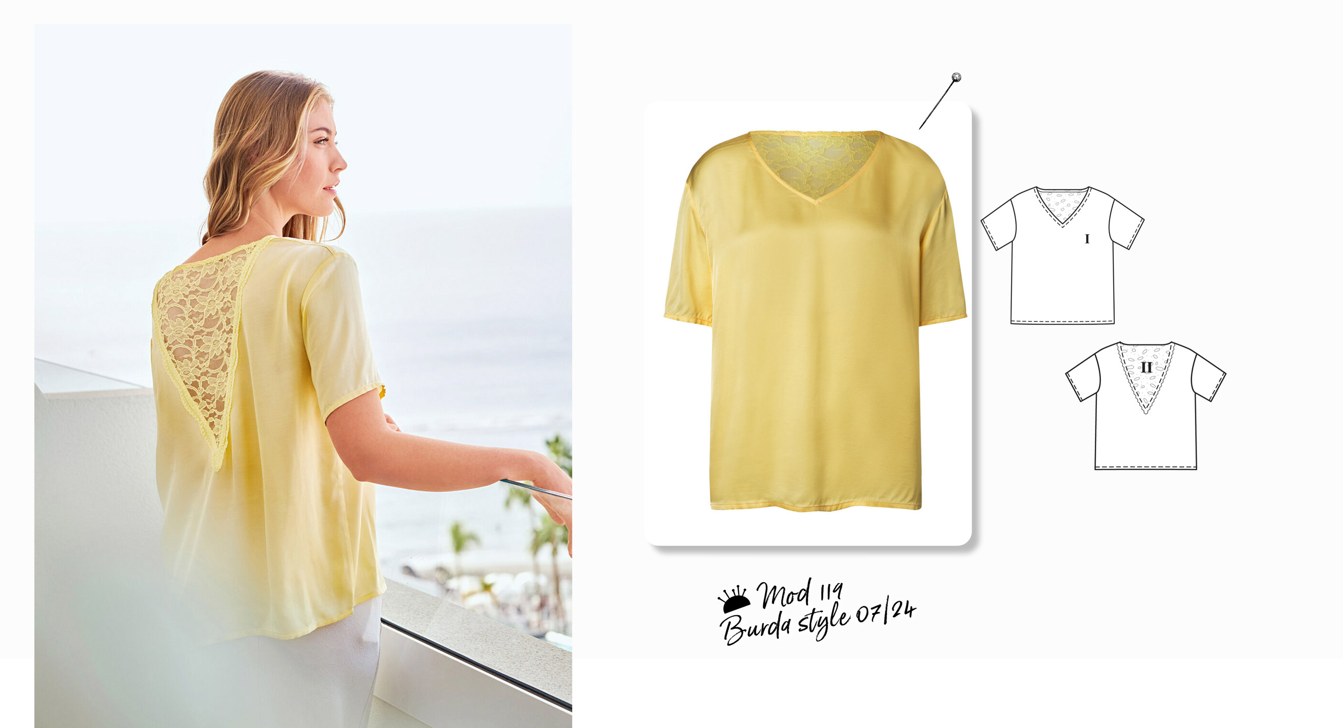 Blusa de satén #119 | burda style 07/24 Blusa de satén #119 | burda style 07/24