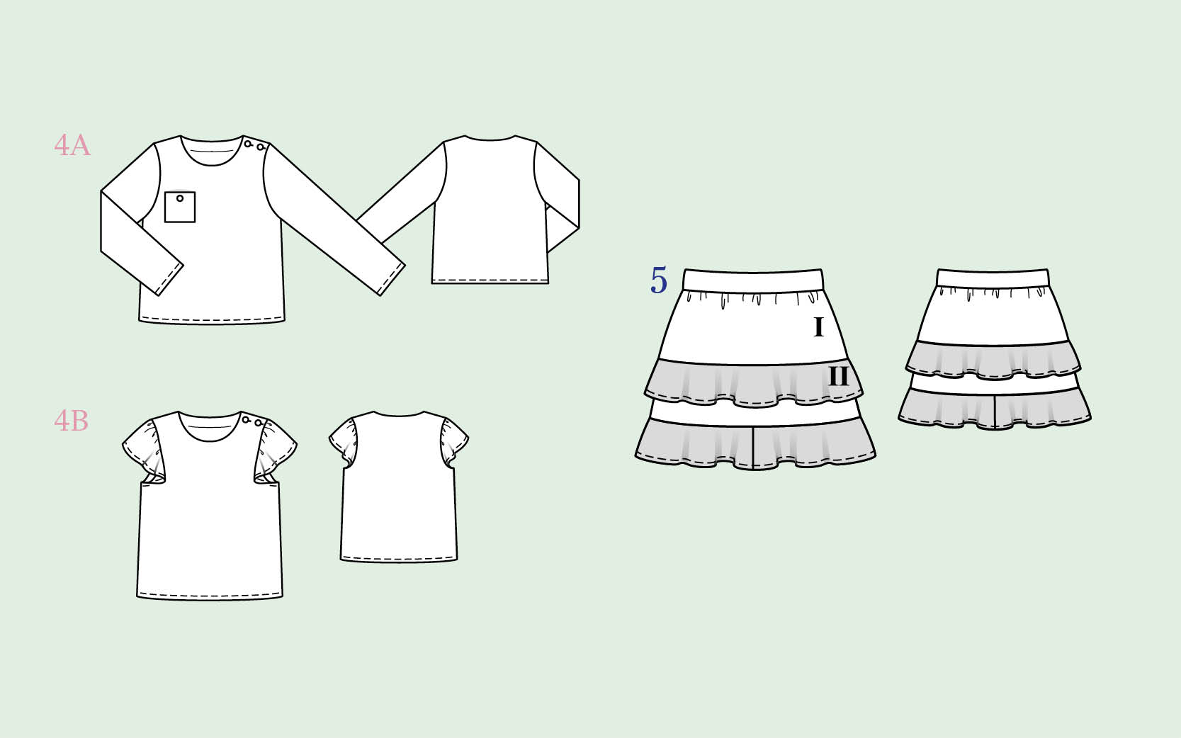 Preciosos tops y falda Preciosos tops y falda