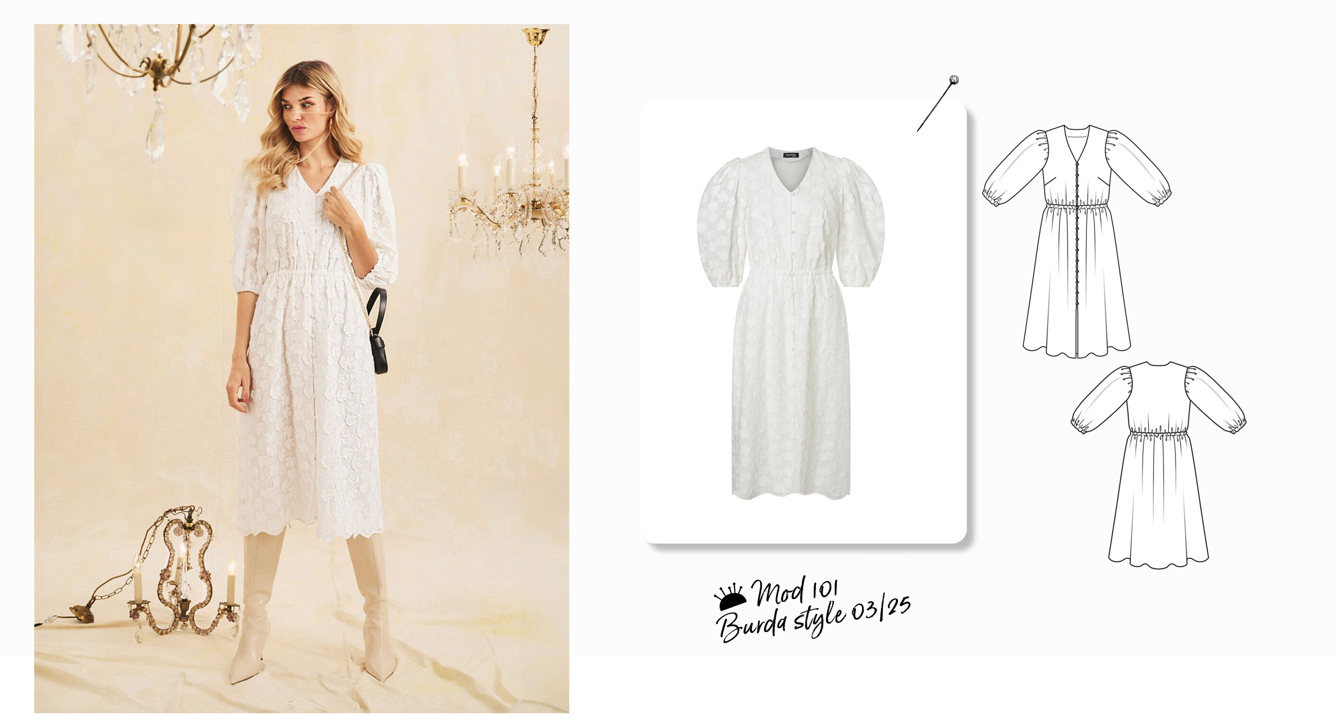 Vestido de encaje #101 | burda style 03/25 Vestido de encaje #101 | burda style 03/25