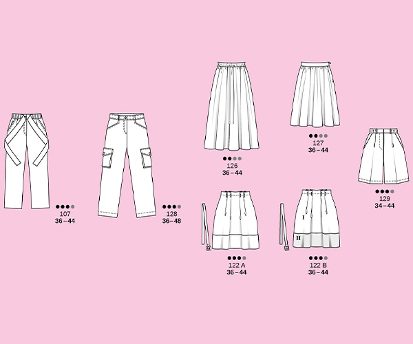 Pantalons, bermuda et jupes