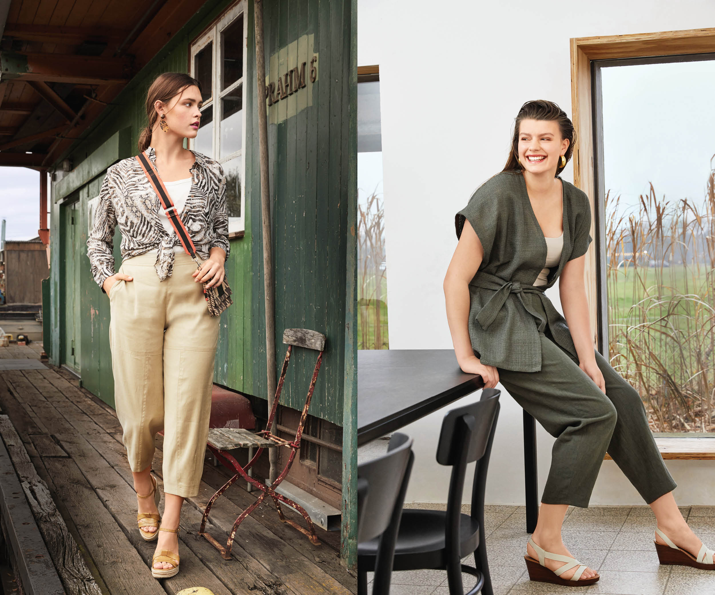 Pantalón barrel y chaleco: un vestuario utilitario y chic Pantalón barrel y chaleco: un vestuario utilitario y chic