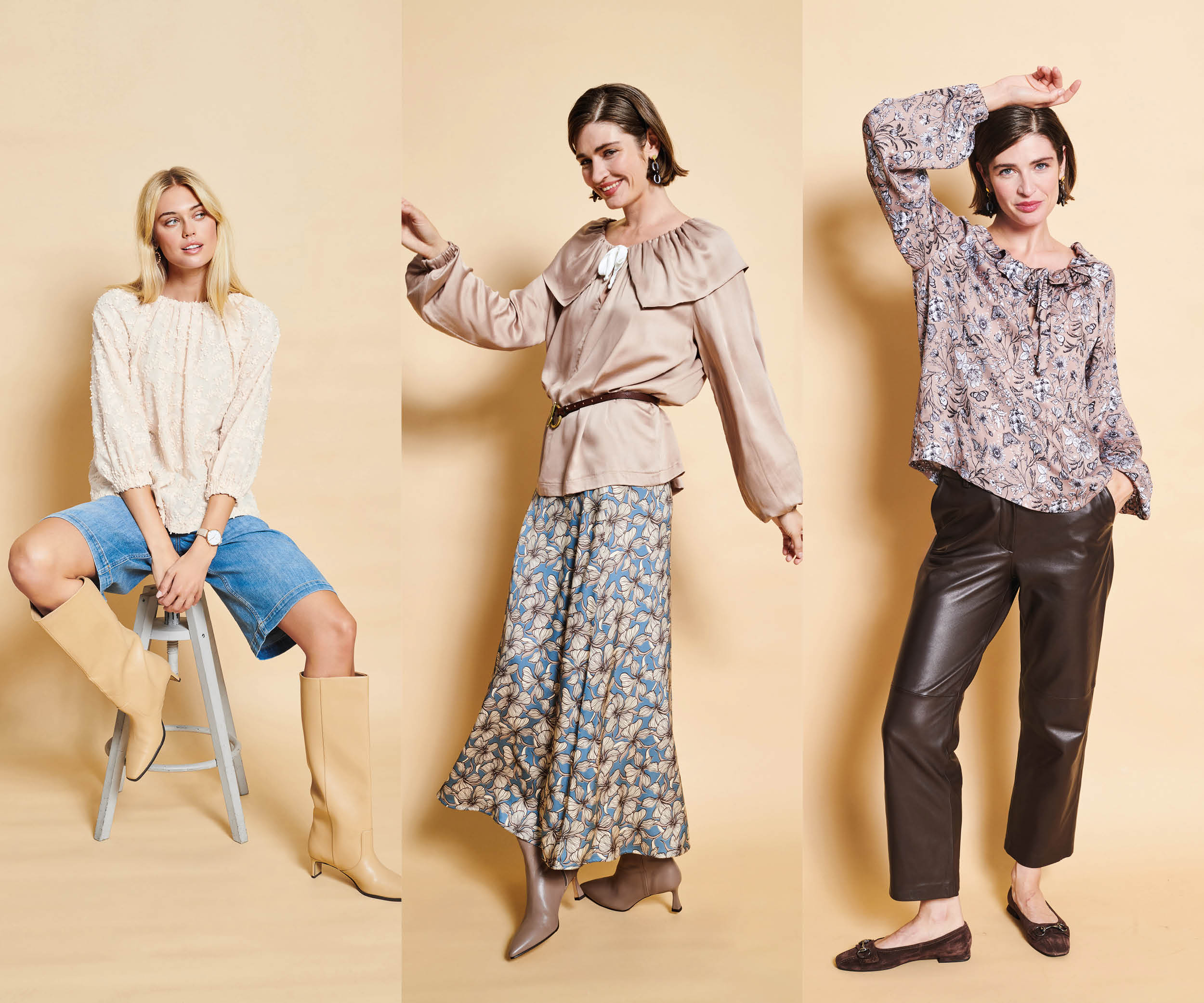 Looks femeninos y suaves con materiales ecológicos Looks femeninos y suaves con materiales ecológicos