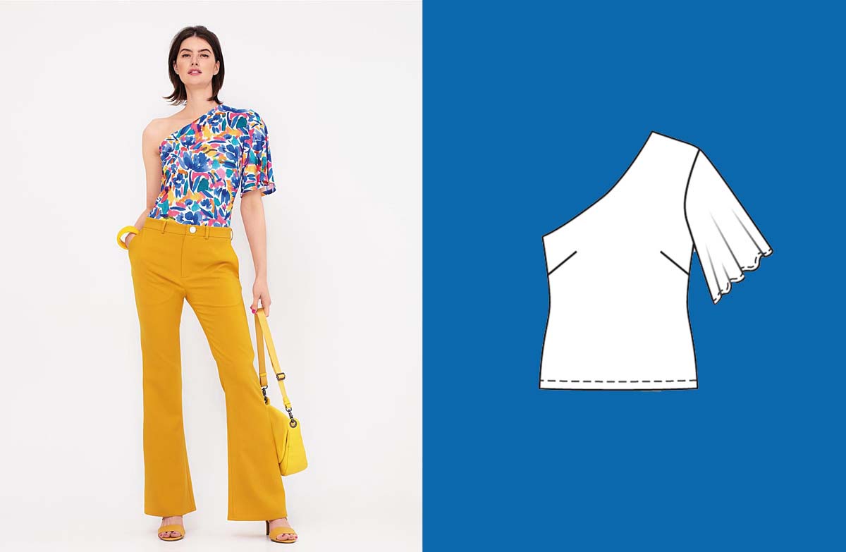 Camiseta en punto jersey #121 | Burda Style 06/22 Camiseta en punto jersey #121 | Burda Style 06/22