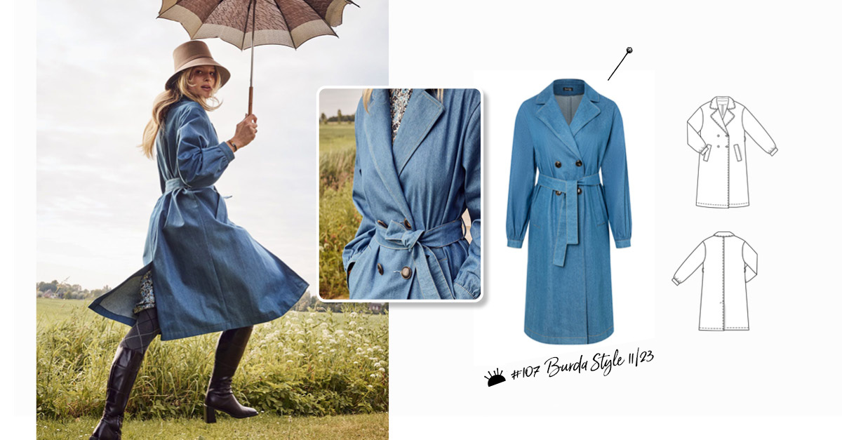 Trenca en denim #107 | burda style 11/23