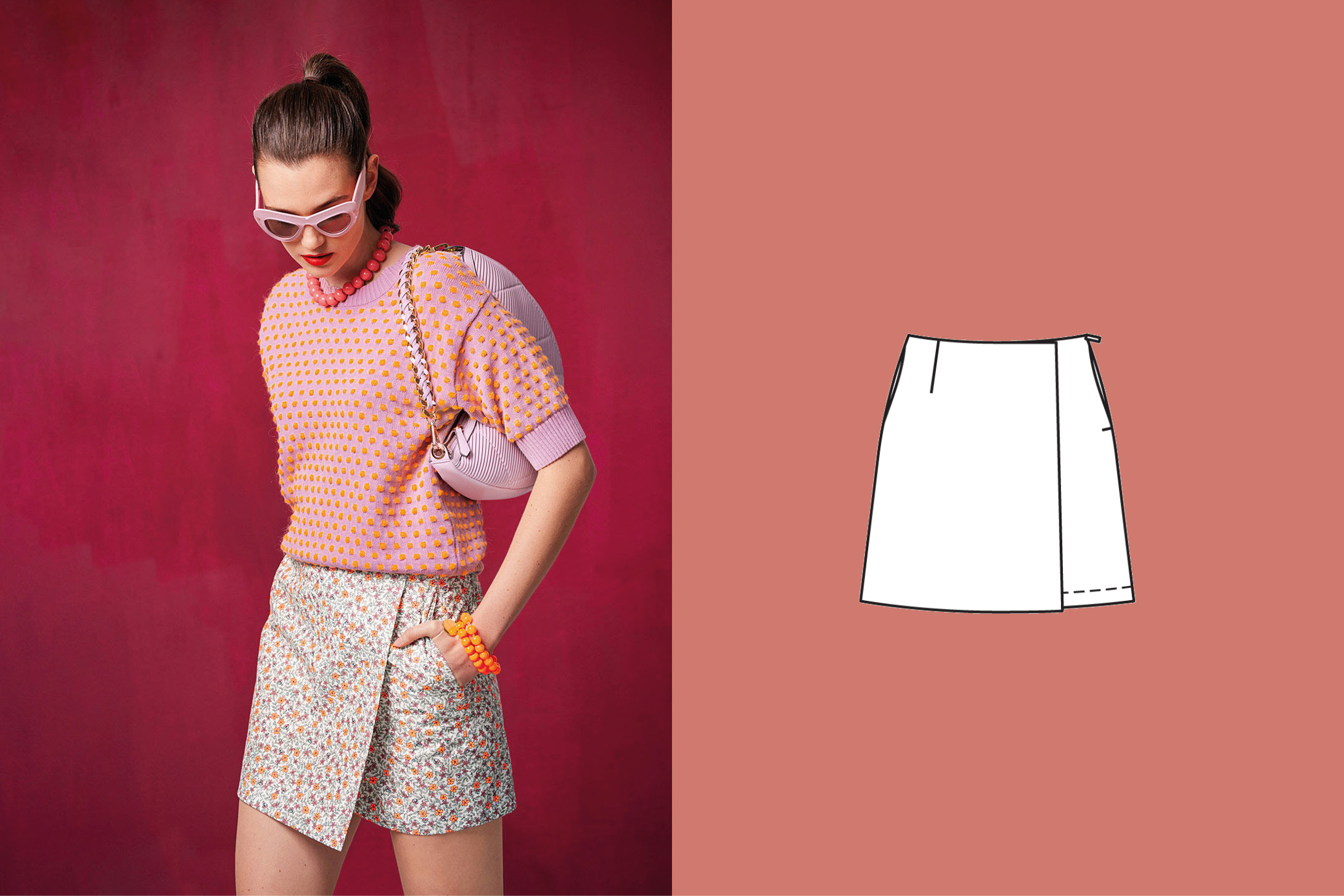 Falda-short de algodón #115 | burda style 04/25 Falda-short de algodón #115 | burda style 04/25