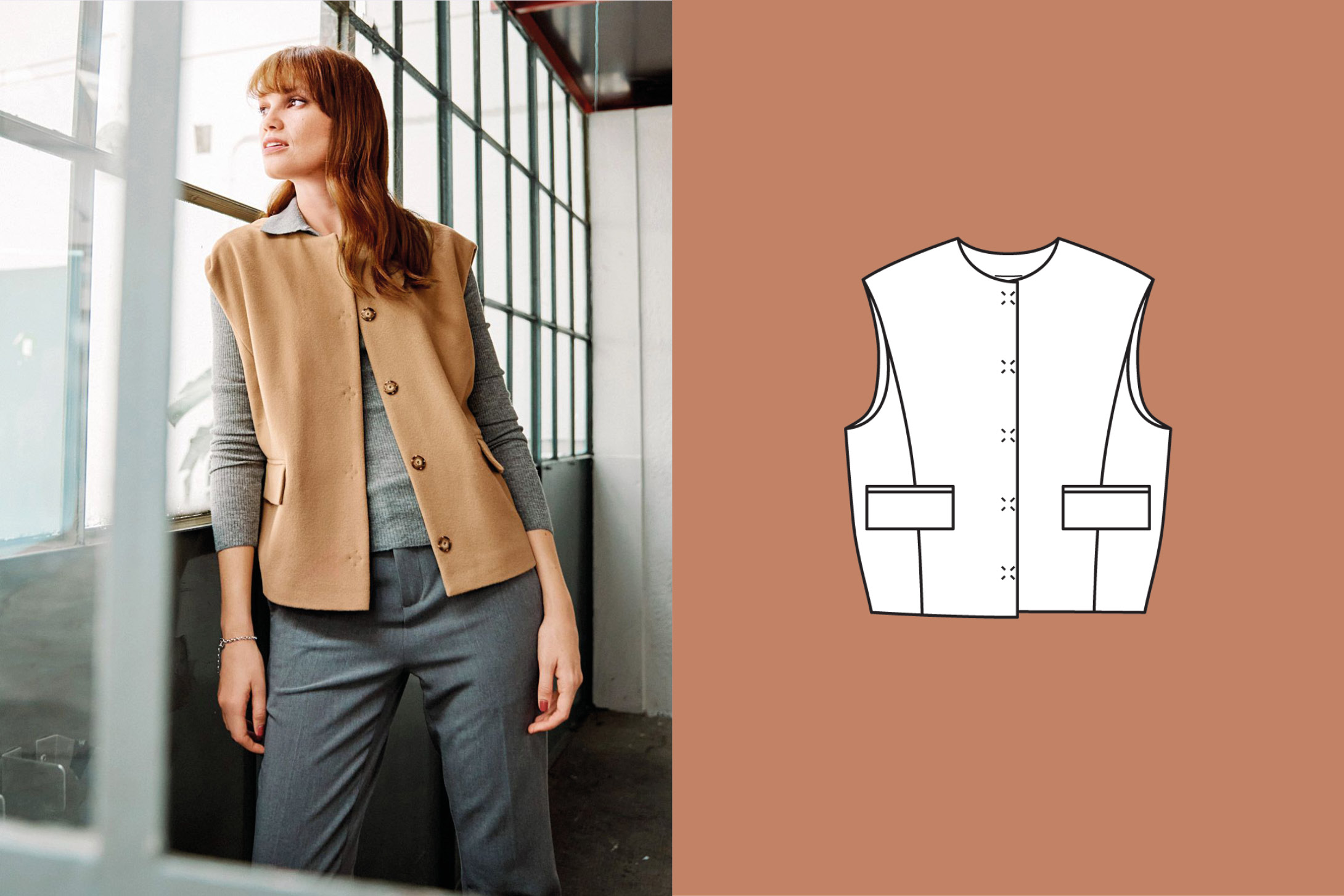 Chaleco de lana #112 | burda style 10/24 Chaleco de lana #112 | burda style 10/24