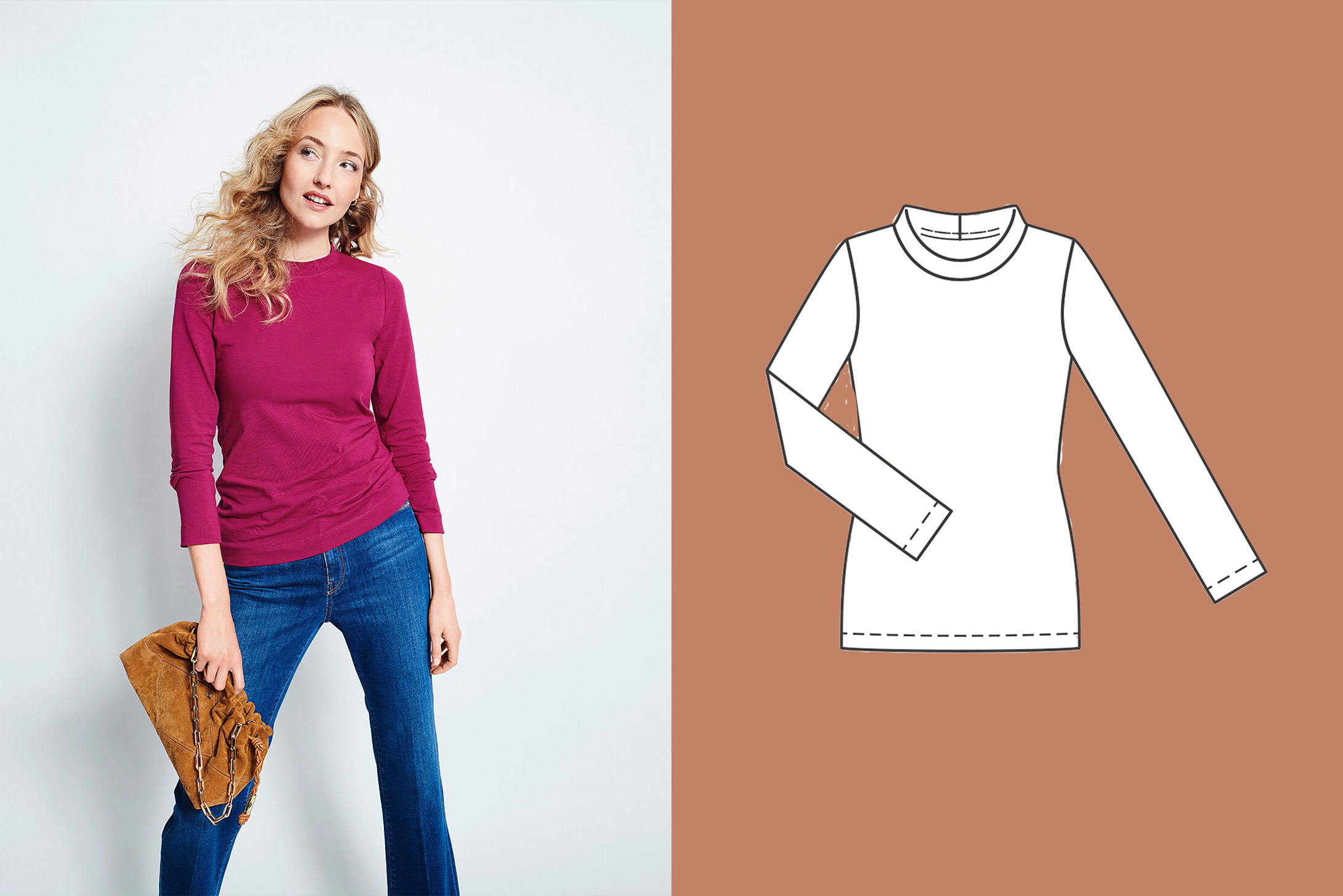 Camiseta de Jersey #1 | burda easy 05/22 Camiseta de Jersey #1 | burda easy 05/22